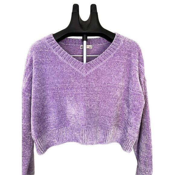 SO Goods For Life Sweater Women’s SZ M Long Sleeve Purple Soft Nice - Picture 2 of 8